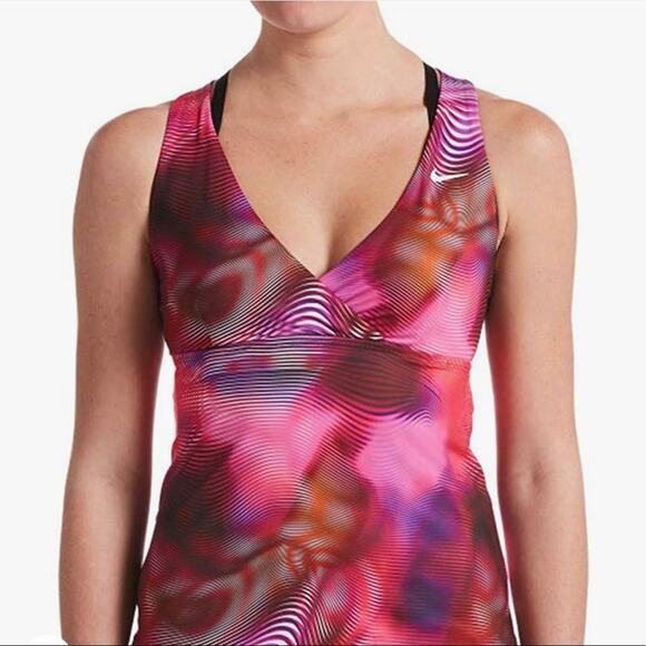 Nike Shift Layered Cross Back Tankini Multi Small - Picture 9 of 9